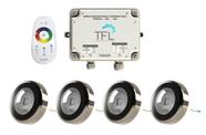 Kit Iluminação Piscina - Contr Touch + 4 Leds Rgb 6W Tholz - Tfl Automacao / Tholz