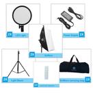 Kit Iluminador Led 126 Circular Softbox 50x70cm Estúdio 60w