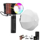Kit Iluminador Led Colbor W100r Rgb + Softbox Cs25 Lanterna + Grip Bateria Pg99