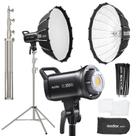 Kit Iluminador LED Godox SL100Bi Bicolor + Softbox S65W de 65cm + Tripé de Iluminação Inox