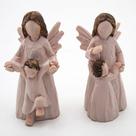 Kit Imagem 3 Anjo da Guarda com Menino e 3 Anjo da Guarda com Menina Resina 6,5 cm Kit Imagem 3 Anjo da Guarda com Menino e 3 Anjo da Guarda com Menina Resina 6,5 cm