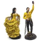 Kit Imagem Casal Cigano Luxo Amarelo Resina Médio