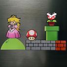 Kit Imãs Geladeira Geek com 9 pcs de clássico video games