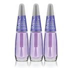 Kit Impala - Esmalte Impala Cuidados Especiais - Verniz Extra Brilho Cobertura Espelhada c/3