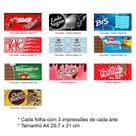 Kit Impressão Sublimática faça você mesmo Tema Chocolates