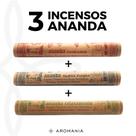 Kit Incenso Ananda Equilíbrio Energético Purificação e Relaxamento - 3 Unidades