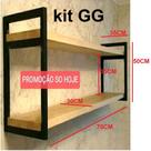 kit industrial 70cm com prateleira gg