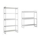Kit Industrial Estante Guaecá 180x95 E Aparador 3 Prateleiras Córdoba 100x95 Branco