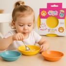 Kit Infantil 3 Tigelas Mundo Mágico Coloridas e Resistentes