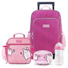 Kit Infantil 4pçs - Bolsa Térmica, Pote P/ Lanche 400ml, Garrafa 460ml E Mochila De Carrinho