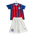 Kit Infantil Bahia 25/26 Lançamento Camisa + Calção Branco Tricolor