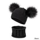 Kit Infantil Bebê Touca Pompom Gorro Cachecol Gola Lã Inverno De Frio Menino Menina