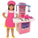 Kit Infantil Big Cozinha Rosa com Acessórios e Avental Chef