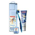 Kit infantil Bluey Higiene Dental 3 em 1 Escova de dente Gel dental Fio dental