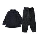 Kit Infantil Blusa Boucle Gola Alta + Calça Boucle com Punho - Preto 01 - 8