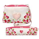 Kit Infantil Bolsa e Estojo Moranguinhos com Coração, Magicc