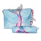 Kit Infantil Bolsa e Estojo Sereia Colorida, Magicc Bolsas
