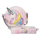 Kit Infantil Bolsa e Estojo Unicórnio Rosa, Magicc Bolsas Kit Infantil Bolsa e Estojo Unicórnio Rosa, Magicc Bolsas
