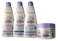 Kit Infantil Cachinhos Arvensis Crespos Crespissimos 4 Itens Kit Infantil Cachinhos Arvensis Crespos Crespissimos 4 Itens