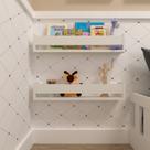 Kit Infantil com 2 Prateleiras para Livros e Decoração Branco