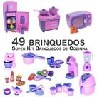 Kit Infantil Comida Geladeira Fogão Microondas Panela 49p