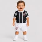 Kit Infantil Corinthians Baby Preto e Branco