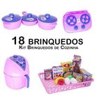 Kit Infantil Cozinha Air Fryer Fogão Panelinha Mercado 18pç