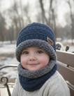 Kit Infantil Criança Touca Gorro Cachecol Forrada Lã Inverno Kit Infantil Criança Touca Gorro Cachecol Forrada Lã Inverno