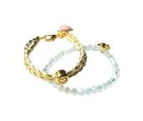Kit Infantil de Pulseiras Branco e Ouro Princesa Aurora
