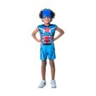 Kit Infantil Fantasia Capitão América M de 06 a 08 Anos