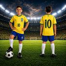 Kit Infantil Futebol Brasil Copa 2026 Várias Cores Completo