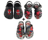 Kit Infantil Masculino Menino Babuche Chinelo Sandália Personagem Homem Aranha Barato Leve