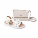 Kit Infantil Menina sandália fofa confortável e bolsa transversal