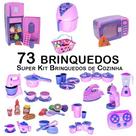 Kit Infantil Mercado Geladeira Fogão Microondas Ferro 73p Kit Infantil Mercado Geladeira Fogão Microondas Ferro 73p