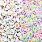 Kit Infantil Números Letras Coloridas Sortidos Bijuteria 7mm 600pçs 90g Kit Infantil Números Letras Coloridas Sortidos Bijuteria 7mm 600pçs 90g