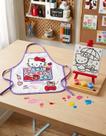 Kit Infantil Pintura Hello Kitty Colorir Artes Avental Tela Kit Infantil Pintura Hello Kitty Colorir Artes Avental Tela