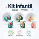 Kit Infantil Prato e Caneca 2 Peças com Personagem Colorido para Crianças Kit Infantil Prato e Caneca 2 Peças com Personagem Colorido para Crianças