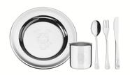 Kit Infantil Refeição Baby Friends Aço Inox 5 Peças Tramontina Kit Infantil Refeição Baby Friends Aço Inox 5 Peças Tramontina