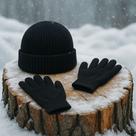 Kit Infantil Touca e Luva Termico Para Inverno Frio Menino Menina