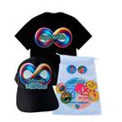 Kit Infinity Black Camisa e Boné Preto para Autistas + Jogo Minhas Emoções