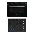Kit Infinity Fischer: Forno a Gás de Embutir 50L e Cooktop 4 Bocas