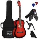 Kit Inicial Best Choice para Guitarra Acústica (38 Peças) - Vermelho