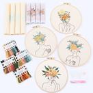 Kit inicial de bordado REEWISLY com padrões e instruções