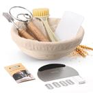 Kit inicial de massa fermentada Koackl com cesta redonda Banneton de 23 cm