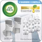 Kit inicial de óleo perfumado Air Wick Plug in 2 aquecedores e 6 recargas