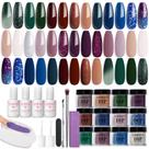 Kit Inicial de Polvo para Uñas Dip AZUREBEAUTY 20 Colores con Bandeja