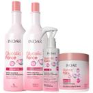 Kit Inoar Glycolic Force Shampoo 1L + Condicionador 800ml + Máscara 500g + Leave-in 200ml