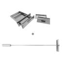Kit Inox Gaveta Cinzas, Rodo Limpeza, Fornos, Churrasqueiras