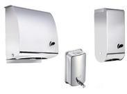 Kit Inox Polido Banheiro Saboneteira + Cai Cai + Toalheiro