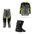 Kit Insane X Cinza Amarelo 3 Itens Camisa Calça e Bota (Camisa M Calça 42 Bota 41) Kit Insane X Cinza Amarelo 3 Itens Camisa Calça e Bota (Camisa M Calça 42 Bota 41)